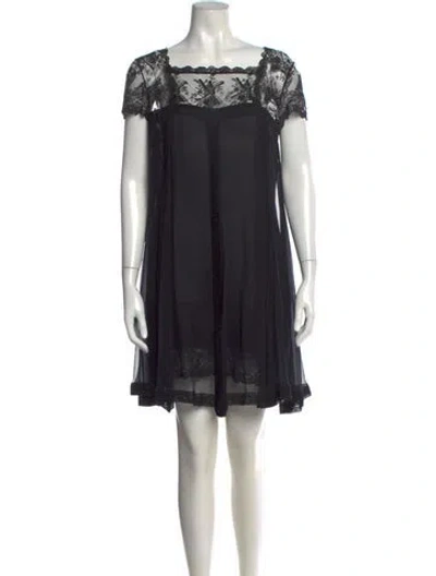 Pre-owned Chloé Vintage Mini Dress In Black