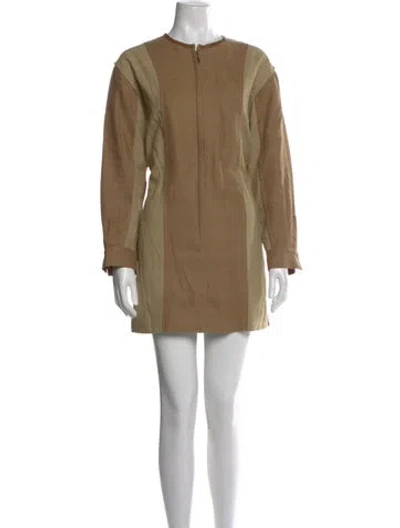 Pre-owned Chloé Vintage Mini Dress In Brown