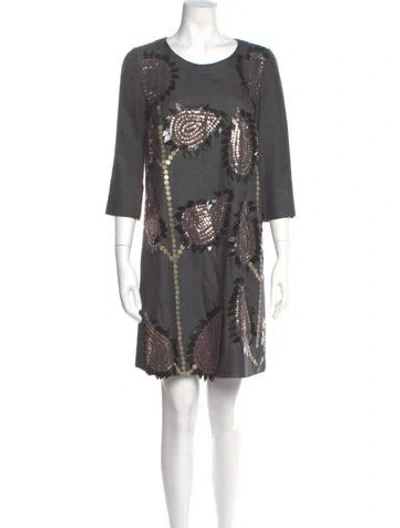 Pre-owned Chloé Vintage Mini Dress In Gray