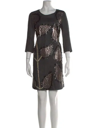 Pre-owned Chloé Vintage Mini Dress In Gray