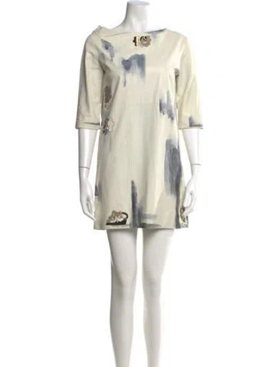 Pre-owned Chloé Vintage Mini Dress In Neutral