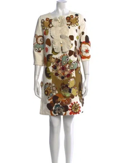 Pre-owned Chloé Vintage Mini Dress In Neutral