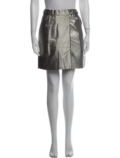 Pre-owned Chloé Vintage Mini Skirt In Gold