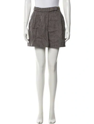 Pre-owned Chloé Vintage Mini Skirt In Gray