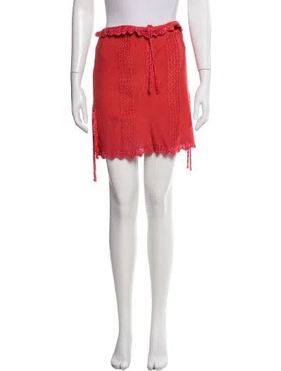 Pre-owned Chloé Vintage Mini Skirt In Red