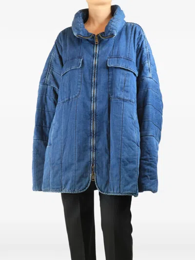 Pre-owned Chloé Vintage Oversized Denim Jacket In Blue