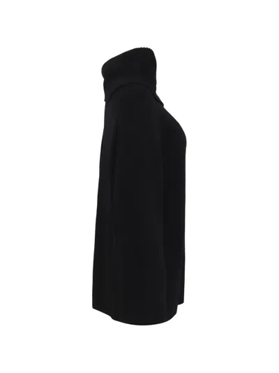 Pre-owned Chloé Vintage Oversized Turtleneck Sweater In Black