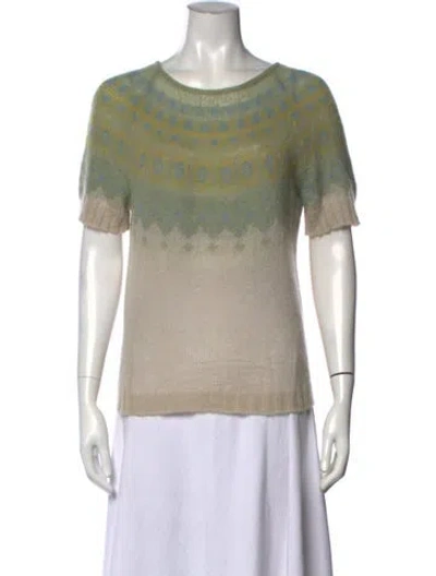 Pre-owned Chloé Vintage Patterned Sweater In Green