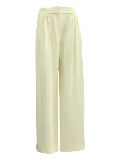 Pre-owned Chloé Vintage Pleated-front Trousers In White