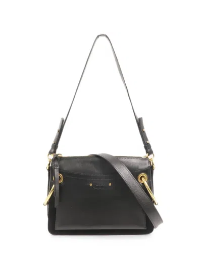 Pre-owned Chloé Vintage Roy Shoulder Bag In Black