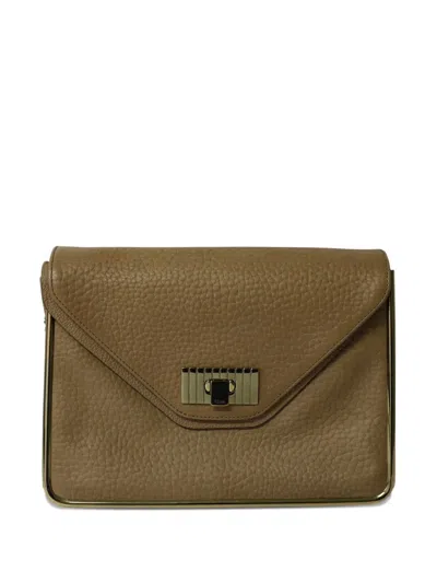 Pre-owned Chloé Vintage Sally Leather Shoulder Bag In Brown