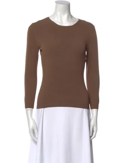 Pre-owned Chloé Vintage Scoop Neck Top In Brown