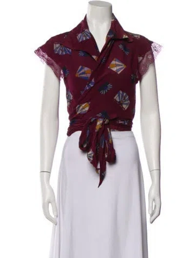 Pre-owned Chloé Vintage Silk Blouse In Yellow