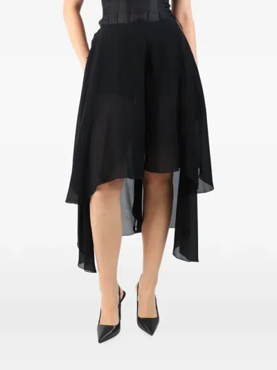 Pre-owned Chloé Vintage Silk Culottes In Black