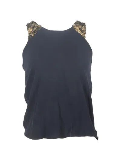 Pre-owned Chloé Vintage Silk Top In Black