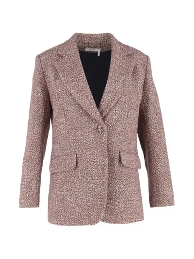 Pre-owned Chloé Vintage Single-breasted Tweed Blazer In Pink