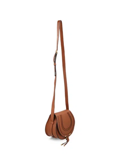 Pre-owned Chloé Vintage Small Marcie Saddle Cross Body Bag In Brown