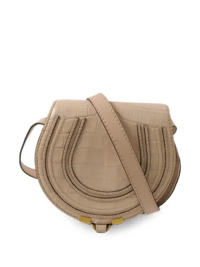 Pre-owned Chloé Vintage Small Marcie Saddle Cross Body Bag In Pink