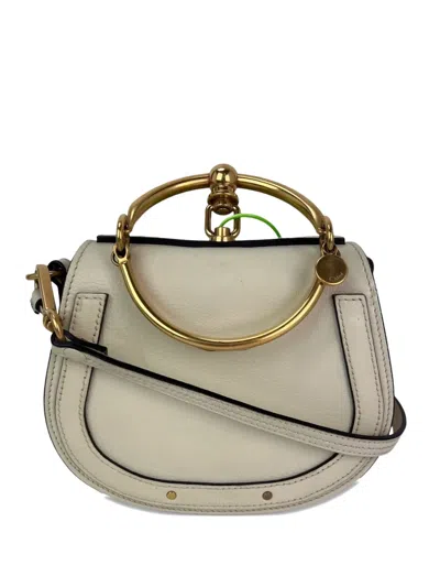 Pre-owned Chloé Vintage Small Nile Leather Cross Body Bag In Neutral