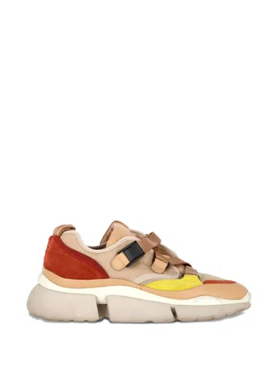 Pre-owned Chloé Vintage Sonnie Leather Sneakers In Neutral