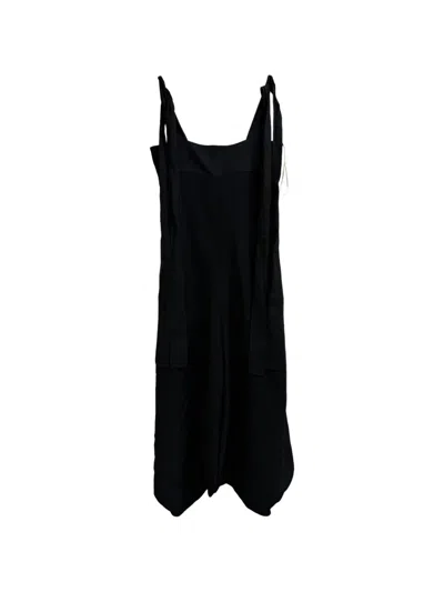 Pre-owned Chloé Vintage Square-neck Midi Dress In Black