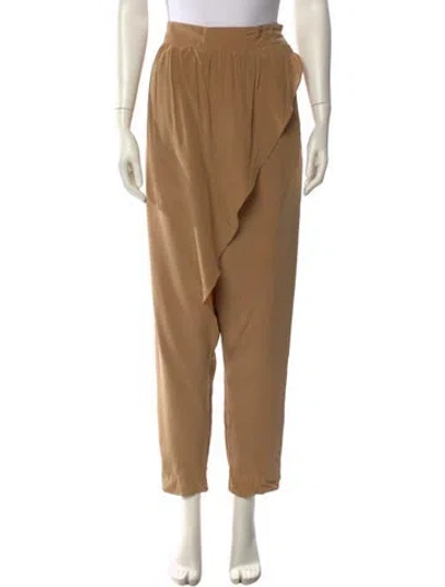 Pre-owned Chloé Vintage Straight Leg Pants In Brown