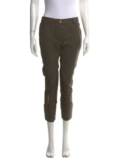 Pre-owned Chloé Vintage Straight Leg Pants In Brown