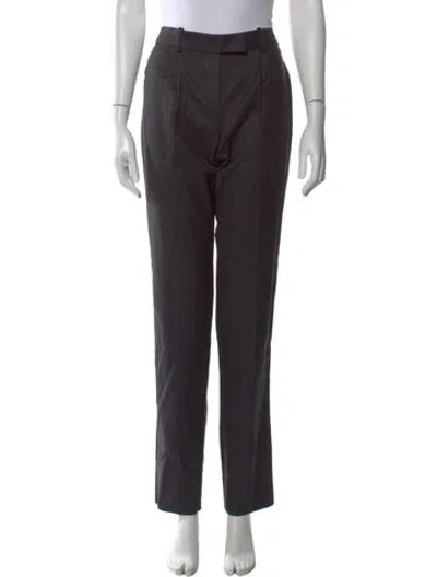 Pre-owned Chloé Vintage Straight Leg Pants In Gray
