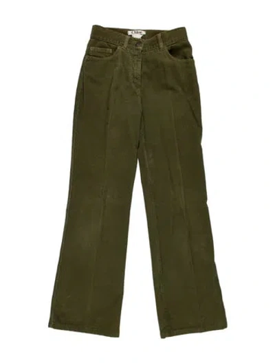 Pre-owned Chloé Vintage Straight Leg Pants In Green