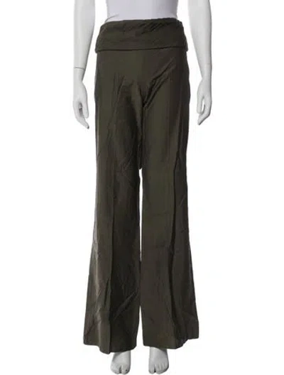 Pre-owned Chloé Vintage Straight Leg Pants In Green