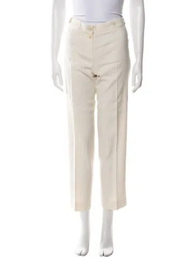 Pre-owned Chloé Vintage Straight Leg Pants In Neutral