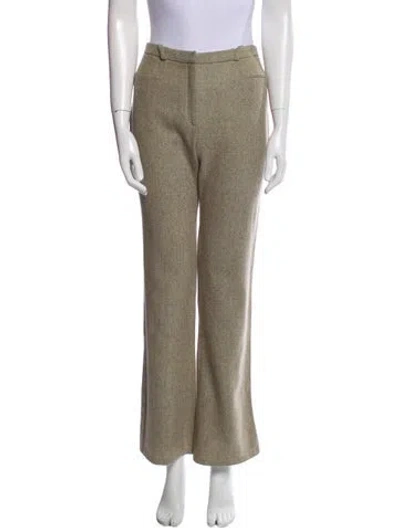 Pre-owned Chloé Vintage Straight Leg Pants In Neutral