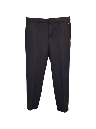 Pre-owned Chloé Vintage Straight-leg Trousers In Black