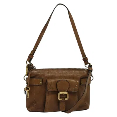Pre-owned Chloé Chloe Vintage Tote Bag Leather Brown Leather Shoulder Bag Bag ()