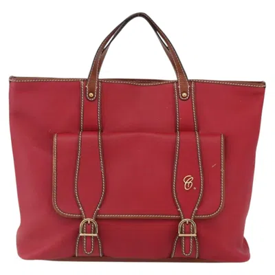 Pre-owned Chloé Chloe Vintage Tote Bag Leather Red Leather Tote Bag Bag ()