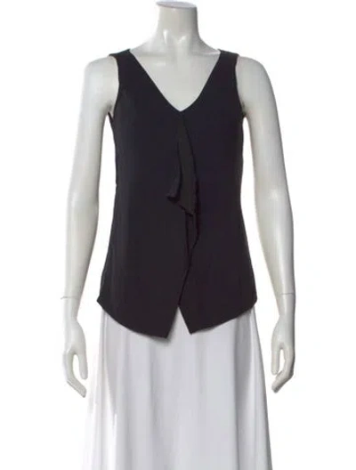 Pre-owned Chloé Vintage V-neck Blouse In Black