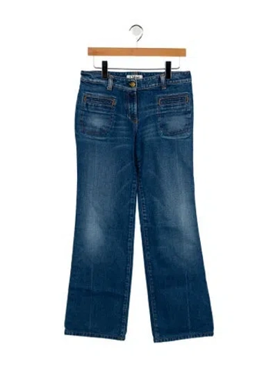Pre-owned Chloé Vintage Wide Leg Jeans In Blue
