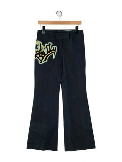 Pre-owned Chloé Vintage Wide Leg Jeans In Multi