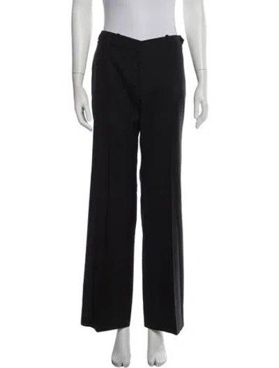 Pre-owned Chloé Vintage Wide Leg Pants In Black