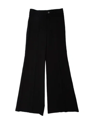 Pre-owned Chloé Vintage Wide Leg Pants In Black