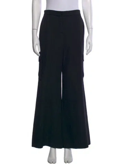 Pre-owned Chloé Vintage Wide Leg Pants In Black