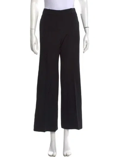Pre-owned Chloé Vintage Wide Leg Pants In Black