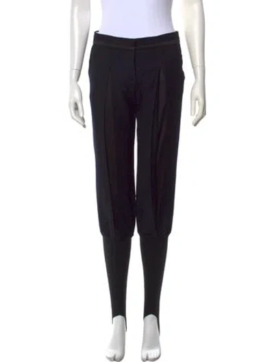Pre-owned Chloé Vintage Wide Leg Pants In Black