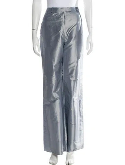 Pre-owned Chloé Vintage Wide Leg Pants In Blue