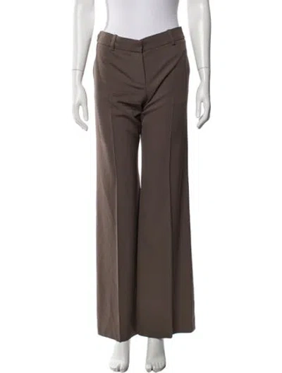 Pre-owned Chloé Vintage Wide Leg Pants In Brown