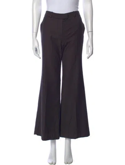 Pre-owned Chloé Vintage Wide Leg Pants In Gray