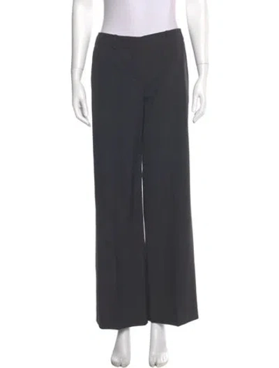 Pre-owned Chloé Vintage Wide Leg Pants In Gray
