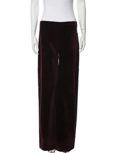 Pre-owned Chloé Vintage Wide Leg Pants In Red