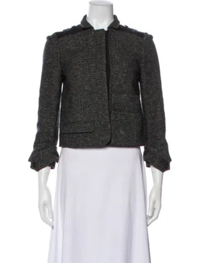 Pre-owned Chloé Vintage Wool Jacket In Gray