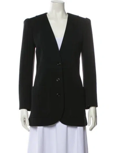Pre-owned Chloé Virgin Wool Blazer In Black